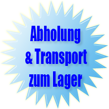 Abholung und Transport zum Lagerraum